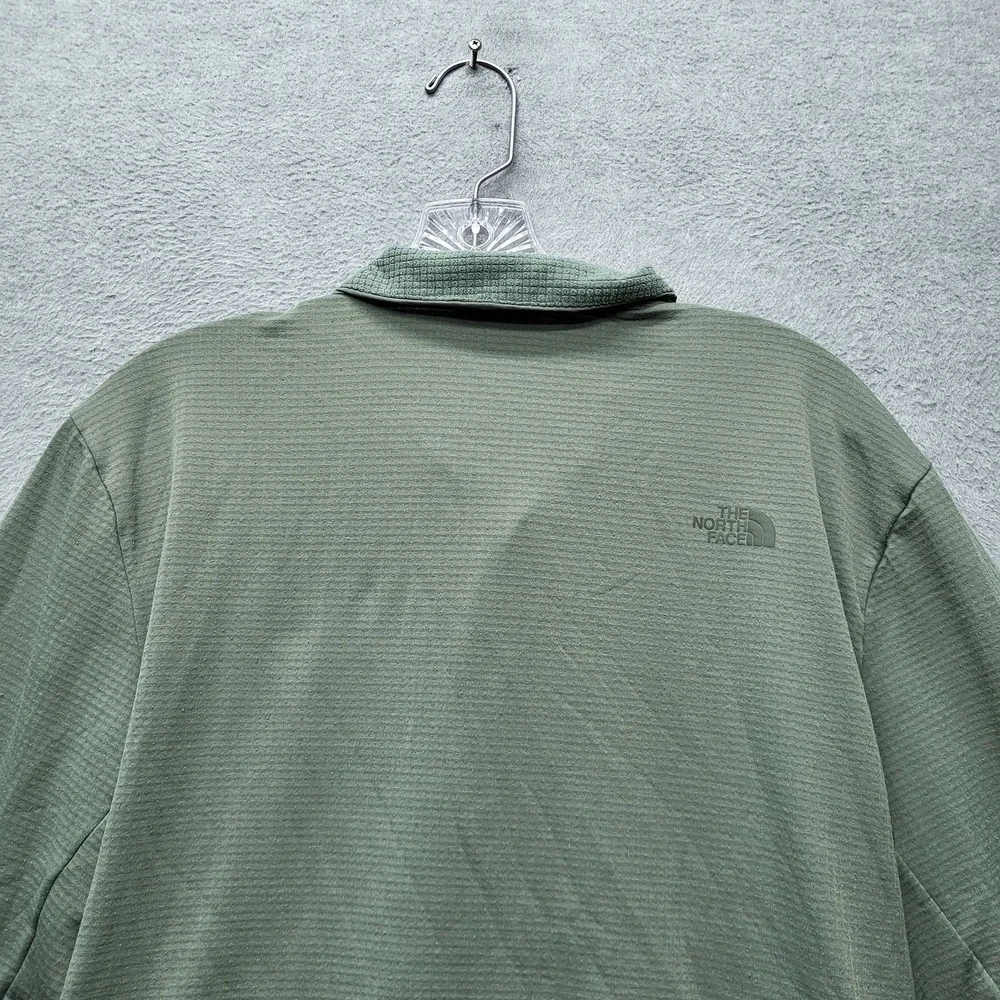 The North Face Men Jacket M Green Activewear Gorpcore Logo Zipper Long Sleeve